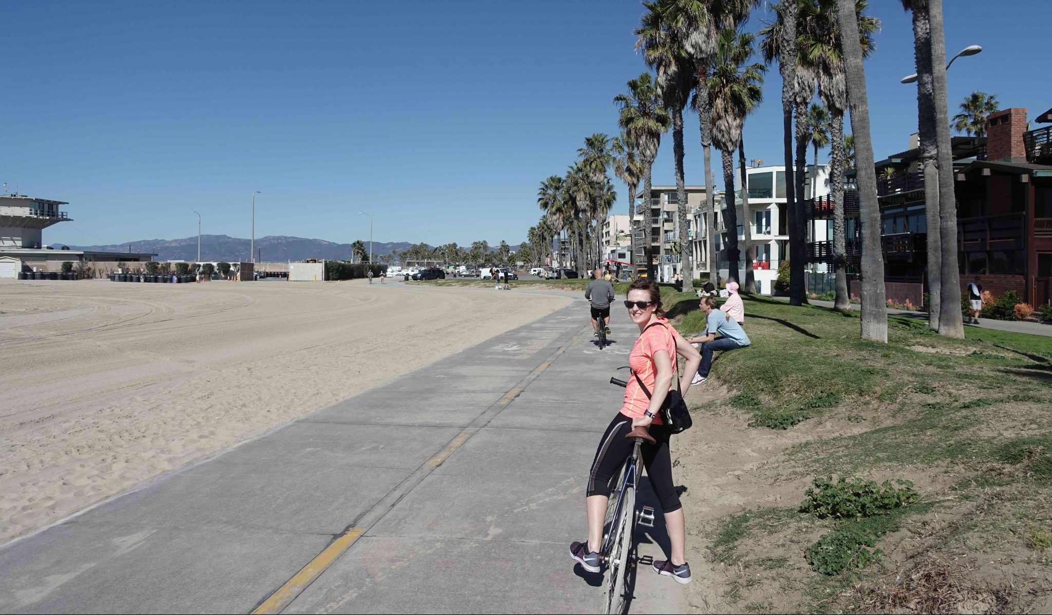 cycling on the beaches in LA